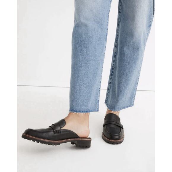 Madewell Corinne Lugsole Loafer Mule 8 Dried Maple Brown Chunky 90's Preppy - Picture 3 of 14